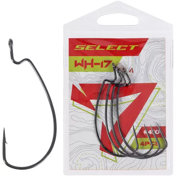 Гачок Select WH-17 #4/0 (4 шт / уп), Номер гачка, №: 4/0, фото 